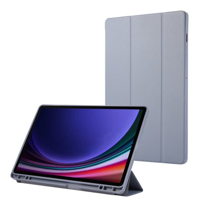 3-Fold Pure Color TPU Leather Tablet Case with Pen Slot, For Samsung Galaxy Tab  S10 FE / S9 FE��...