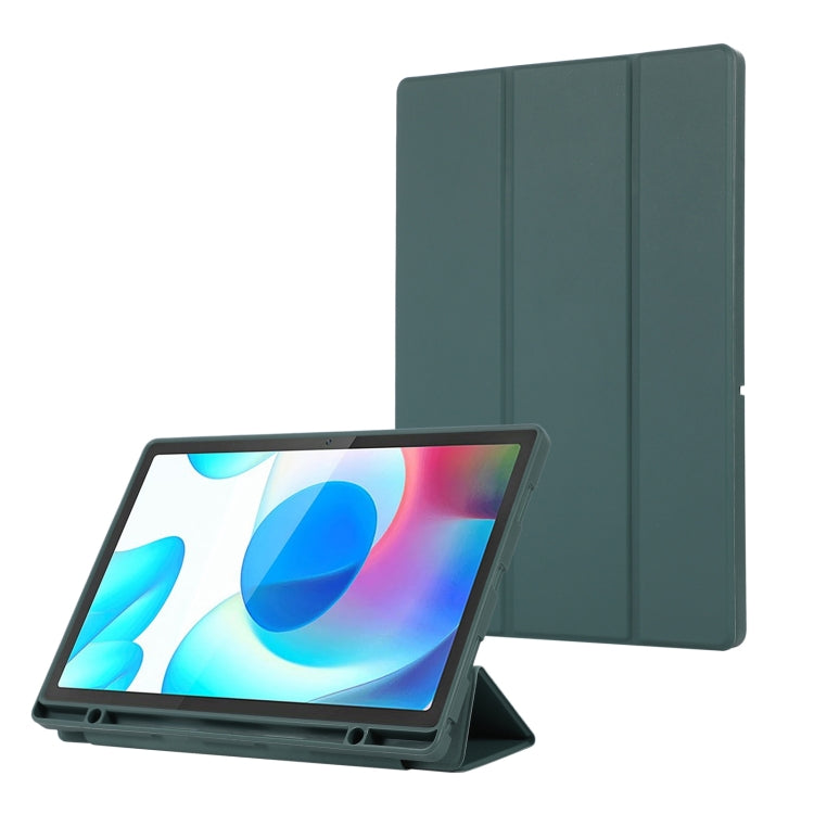 3-Fold Pure Color TPU Leather Tablet Case with Pen Slot, For Samsung Galaxy Tab  S10 FE / S9 FE��...