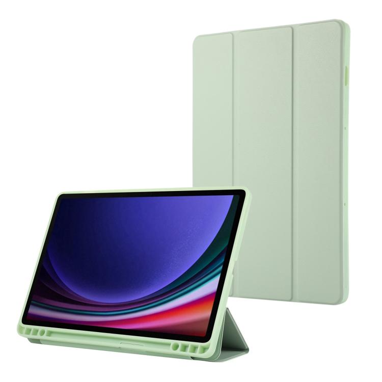 3-Fold Pure Color TPU Leather Tablet Case with Pen Slot, For Samsung Galaxy Tab  S10 FE / S9 FE��...
