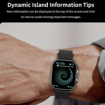 D8 2.01 inch 2 in 1 Bluetooth Earphone Steel Band Smart Watch, Support Health Monitoring / NFC���...