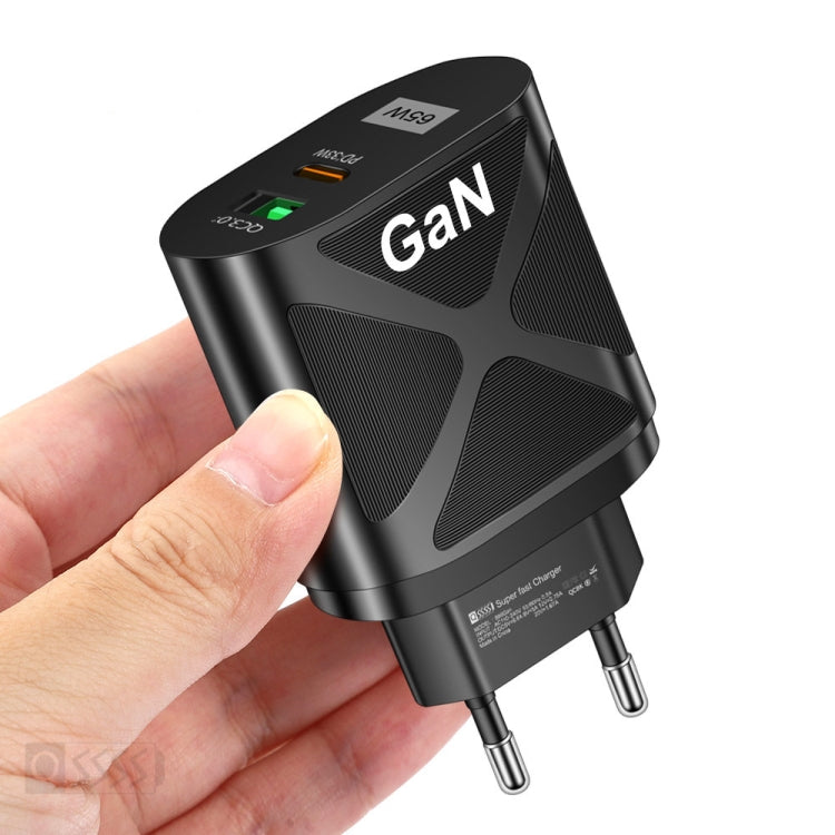 65W Gallium Nitride GaN389 USB + Type-C Fast Charging Charger