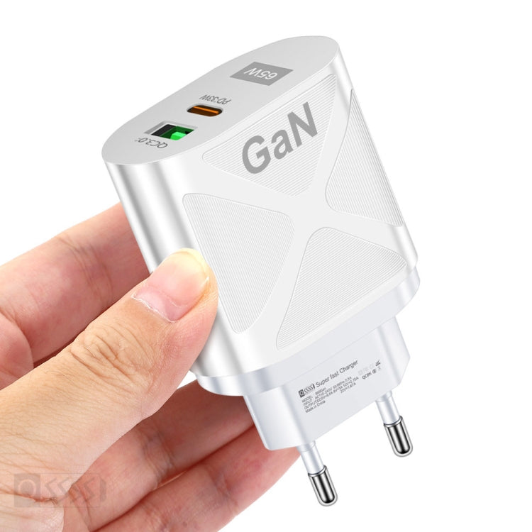 65W Gallium Nitride GaN389 USB + Type-C Fast Charging Charger