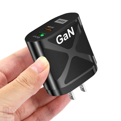 65W Gallium Nitride GaN389 USB + Type-C Fast Charging Charger