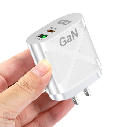 65W Gallium Nitride GaN389 USB + Type-C Fast Charging Charger