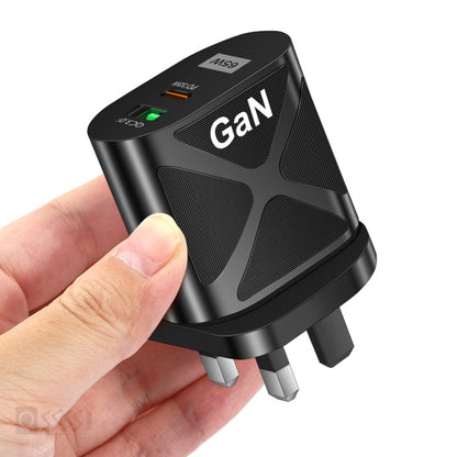 65W Gallium Nitride GaN389 USB + Type-C Fast Charging Charger