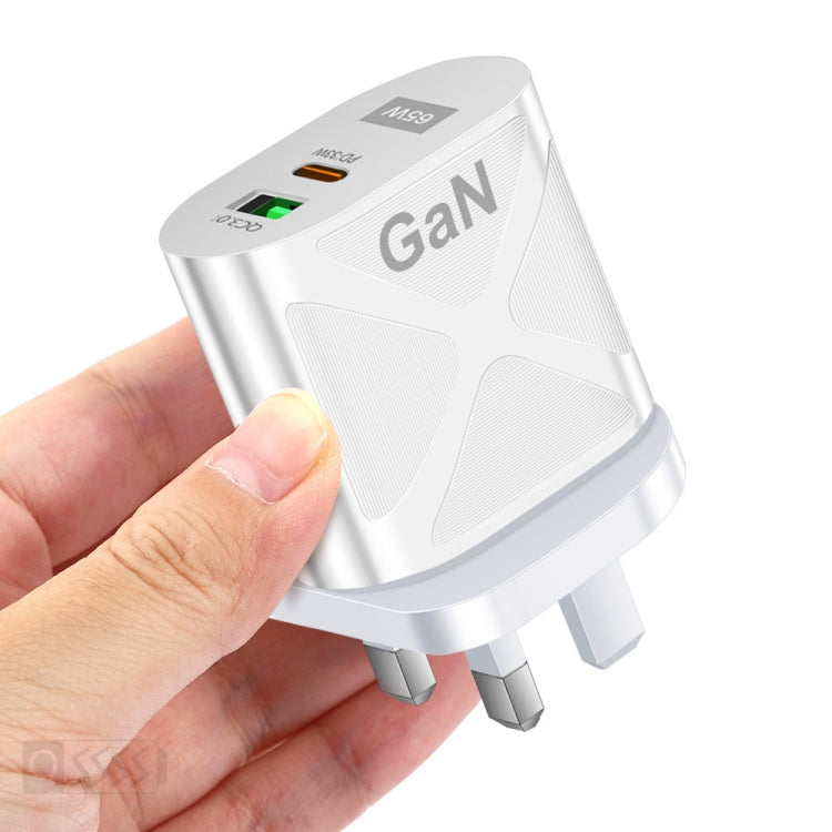 65W Gallium Nitride GaN389 USB + Type-C Fast Charging Charger
