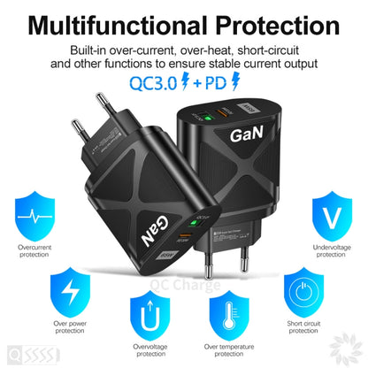 65W Gallium Nitride GaN389 USB + Type-C Fast Charging Charger