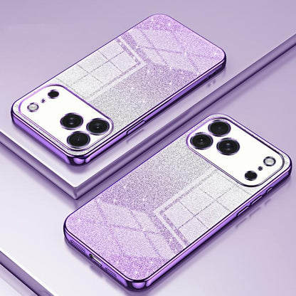 Gradient Glitter Powder Electroplated Phone Case