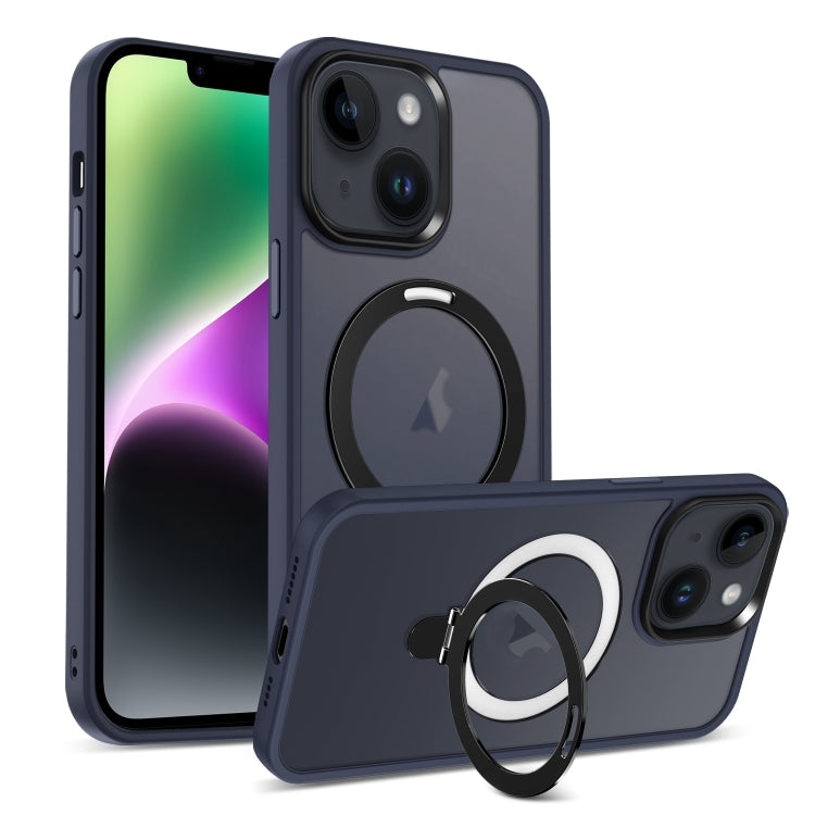 Skin-feel MagSafe Holder PC Hybrid TPU Phone Case