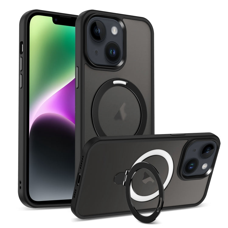 Skin-feel MagSafe Holder PC Hybrid TPU Phone Case