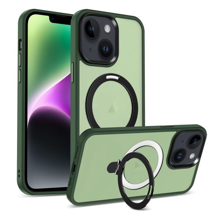 Skin-feel MagSafe Holder PC Hybrid TPU Phone Case