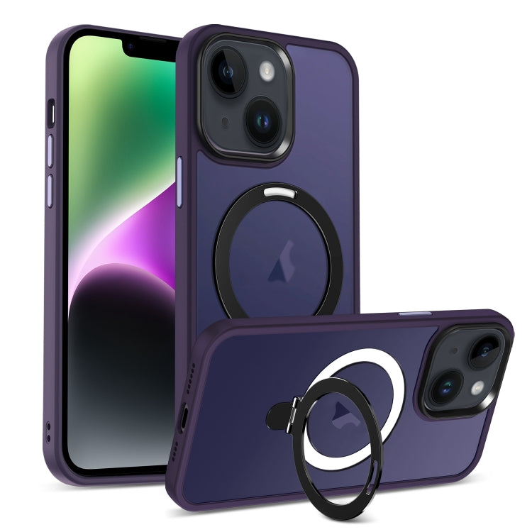 Skin-feel MagSafe Holder PC Hybrid TPU Phone Case