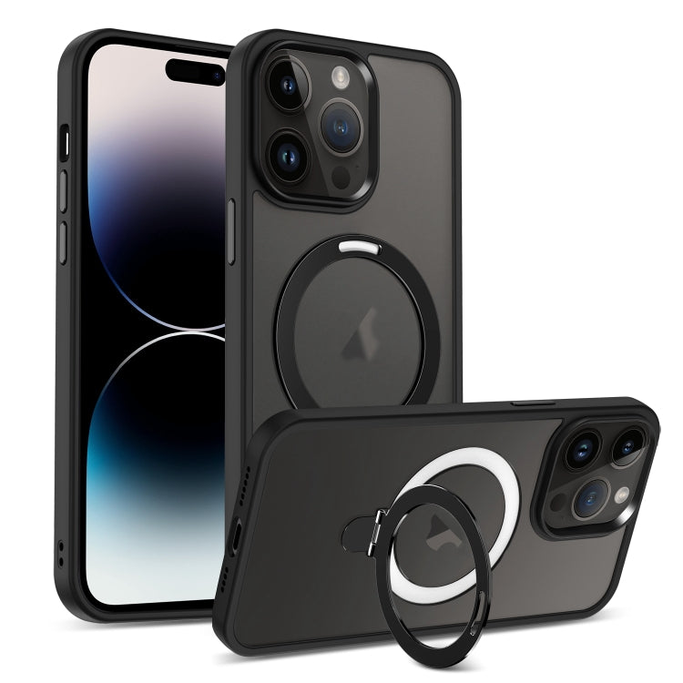 Skin-feel MagSafe Holder PC Hybrid TPU Phone Case