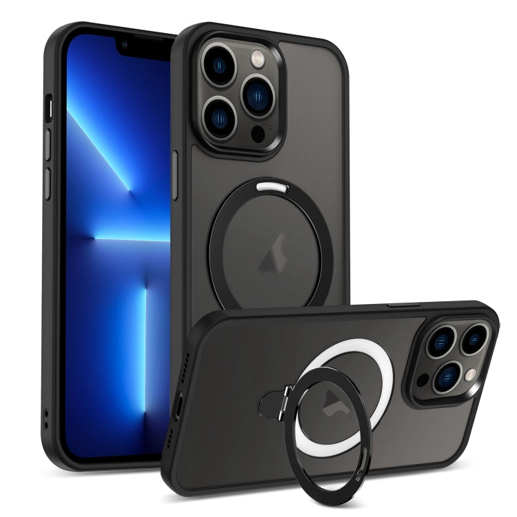 Skin-feel MagSafe Holder PC Hybrid TPU Phone Case