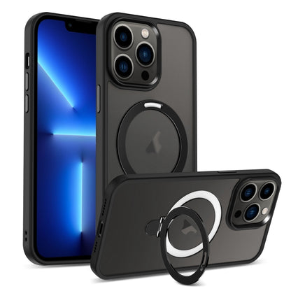 Skin-feel MagSafe Holder PC Hybrid TPU Phone Case