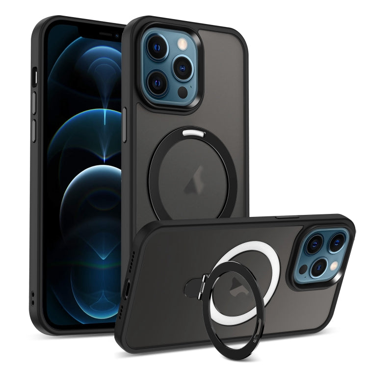 Skin-feel MagSafe Holder PC Hybrid TPU Phone Case