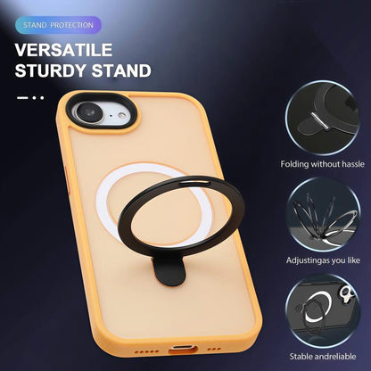 Skin-feel MagSafe Holder PC Hybrid TPU Phone Case