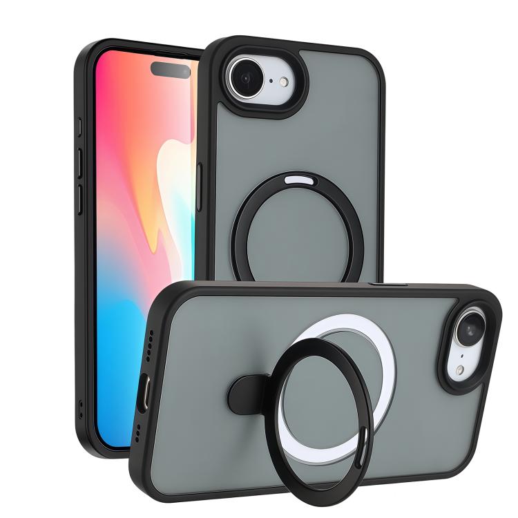 Skin-feel MagSafe Holder PC Hybrid TPU Phone Case