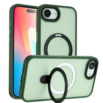 Skin-feel MagSafe Holder PC Hybrid TPU Phone Case