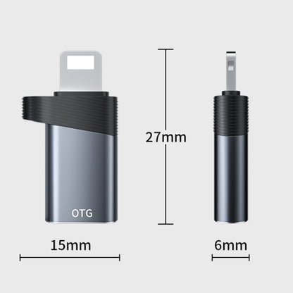 ADS-616B 8 Pin Male to USB-C/Type-C Female OTG Adapter, ADS-616B
