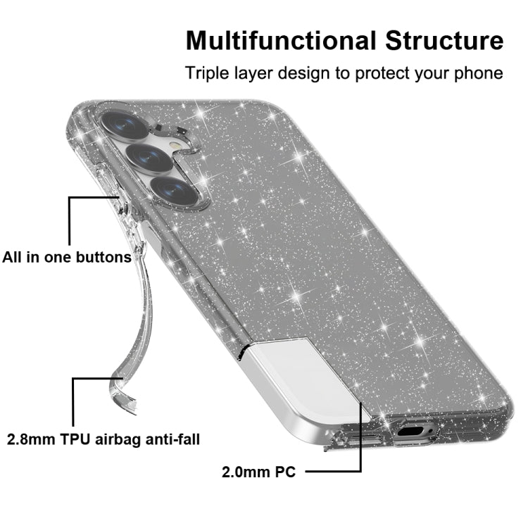 Shockproof Terminator Glitter Powder Phone Case, For Samsung Galaxy S25 5G�����������������������...