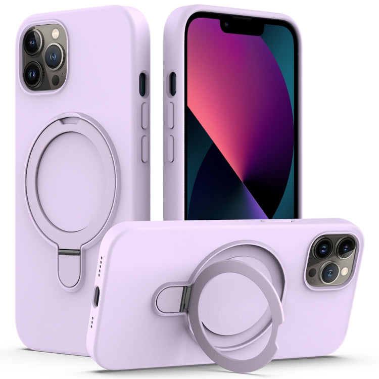 Liquid Silicone MagSafe Magnetic Phone Case with Ring Holder