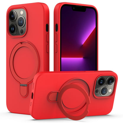Liquid Silicone MagSafe Magnetic Phone Case with Ring Holder