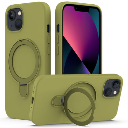 Liquid Silicone MagSafe Magnetic Phone Case with Ring Holder