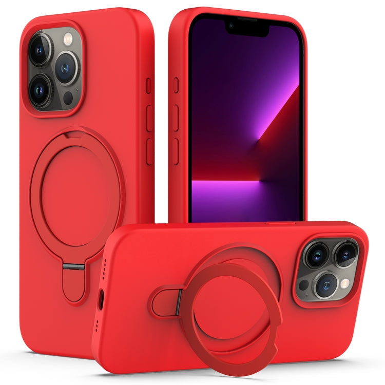 Liquid Silicone MagSafe Magnetic Phone Case with Ring Holder