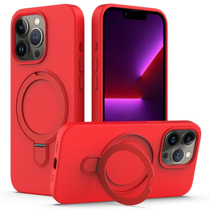 Liquid Silicone MagSafe Magnetic Phone Case with Ring Holder