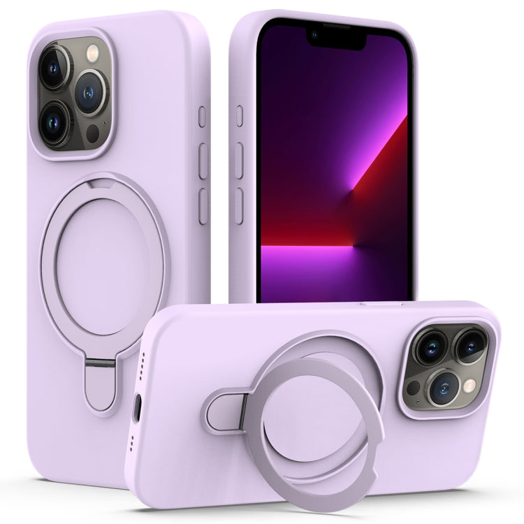 Liquid Silicone MagSafe Magnetic Phone Case with Ring Holder