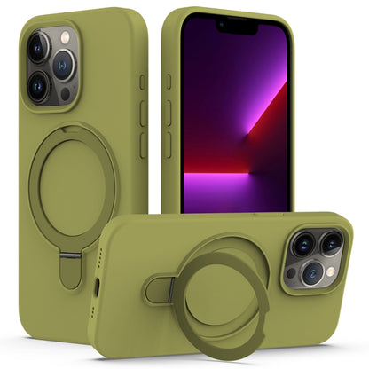 Liquid Silicone MagSafe Magnetic Phone Case with Ring Holder