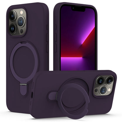 Liquid Silicone MagSafe Magnetic Phone Case with Ring Holder