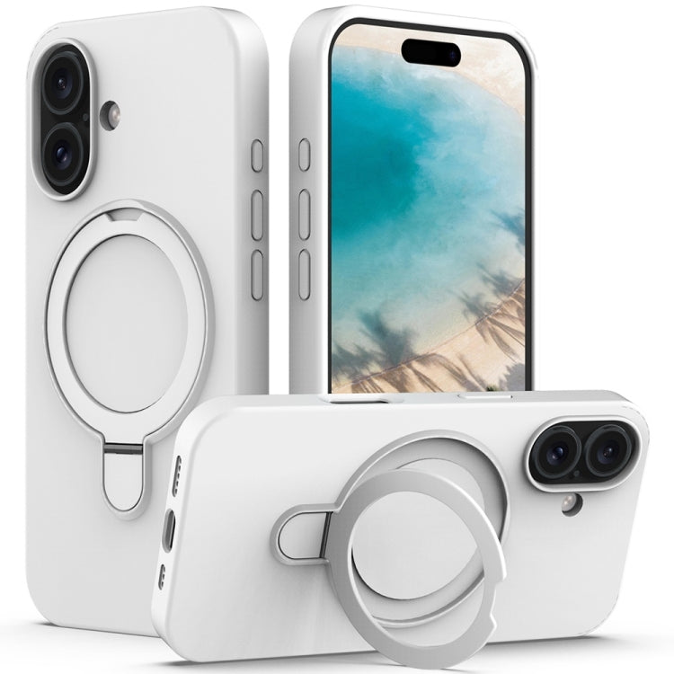 Liquid Silicone MagSafe Magnetic Phone Case with Ring Holder