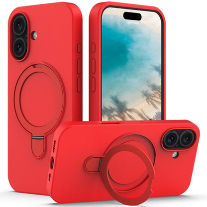 Liquid Silicone MagSafe Magnetic Phone Case with Ring Holder