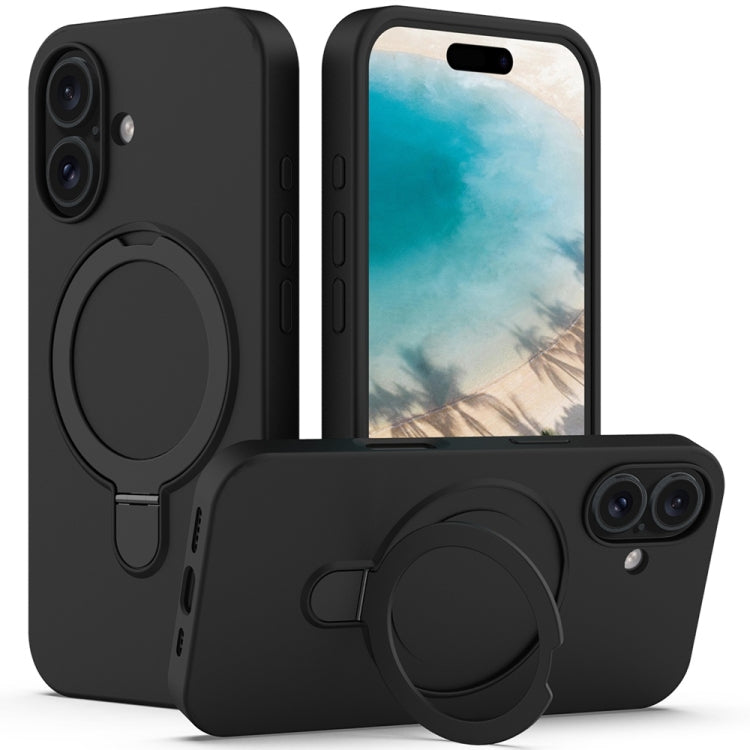 Liquid Silicone MagSafe Magnetic Phone Case with Ring Holder