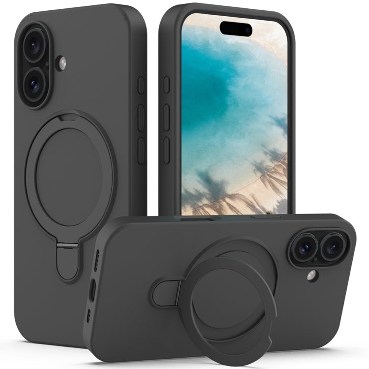 Liquid Silicone MagSafe Magnetic Phone Case with Ring Holder