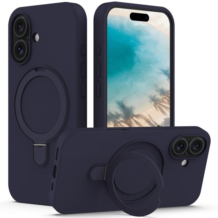 Liquid Silicone MagSafe Magnetic Phone Case with Ring Holder