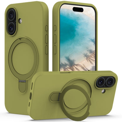 Liquid Silicone MagSafe Magnetic Phone Case with Ring Holder