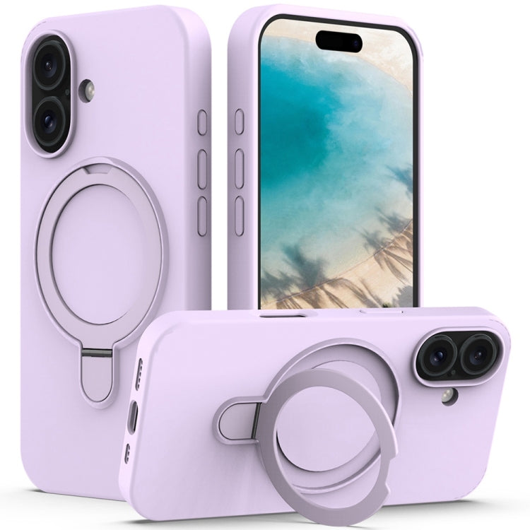 Liquid Silicone MagSafe Magnetic Phone Case with Ring Holder