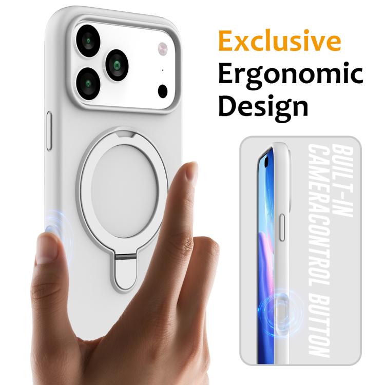 Liquid Silicone MagSafe Magnetic Phone Case with Ring Holder
