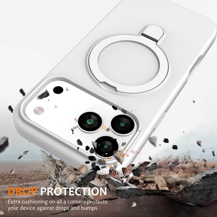 Liquid Silicone MagSafe Magnetic Phone Case with Ring Holder