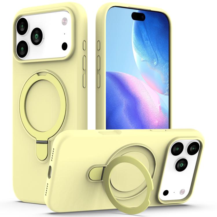 Liquid Silicone MagSafe Magnetic Phone Case with Ring Holder