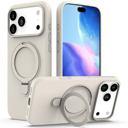 Liquid Silicone MagSafe Magnetic Phone Case with Ring Holder