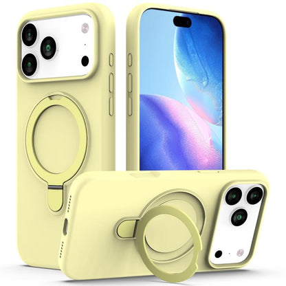 Liquid Silicone MagSafe Magnetic Phone Case with Ring Holder