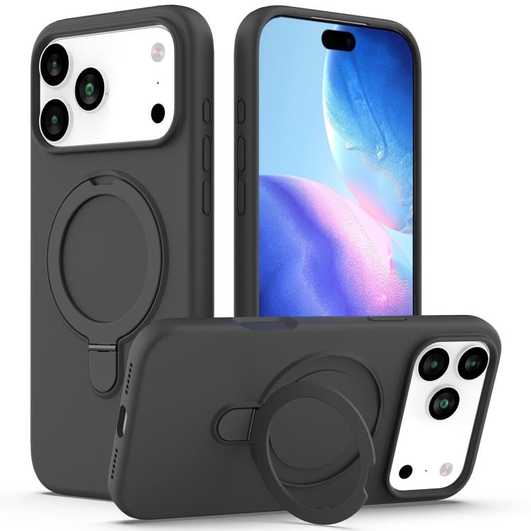 Liquid Silicone MagSafe Magnetic Phone Case with Ring Holder