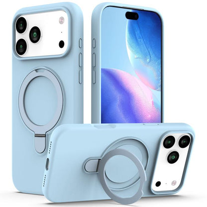 Liquid Silicone MagSafe Magnetic Phone Case with Ring Holder