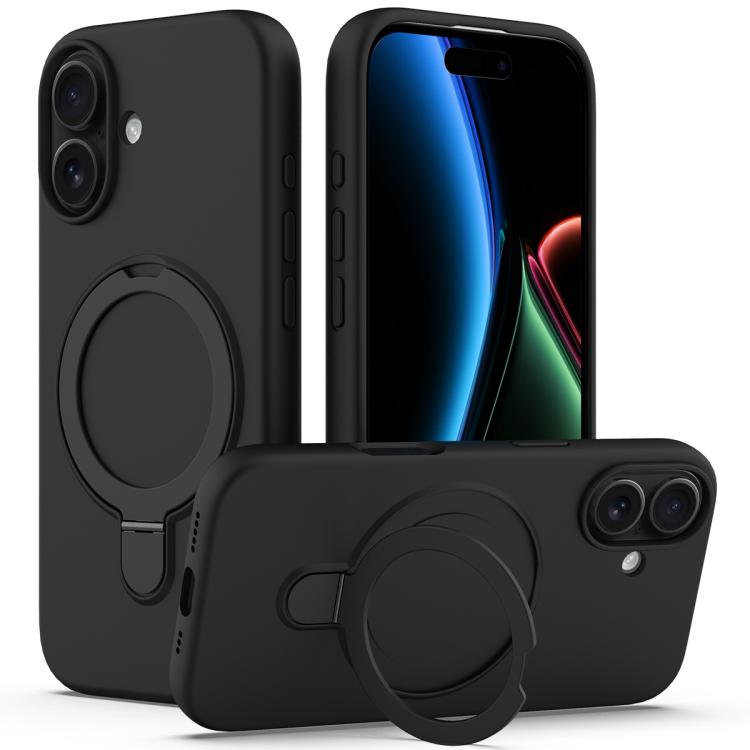 Liquid Silicone MagSafe Magnetic Phone Case with Ring Holder