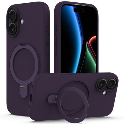 Liquid Silicone MagSafe Magnetic Phone Case with Ring Holder
