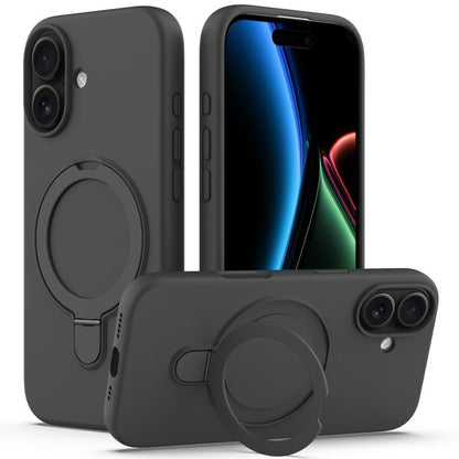 Liquid Silicone MagSafe Magnetic Phone Case with Ring Holder